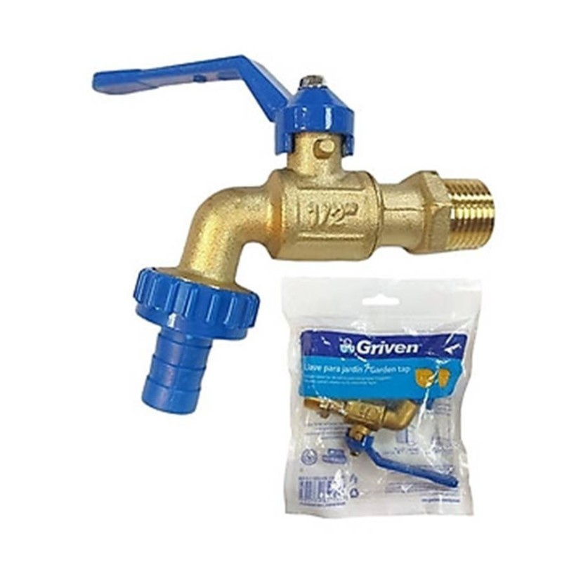 LLave de manguera  paso Rapido de 1/2 bronce