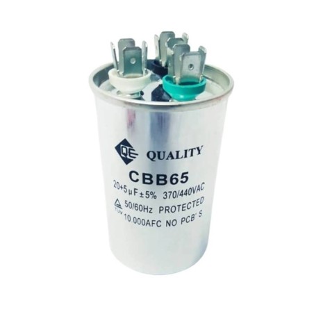 Capacitor de Marcha 20+5 mfd 370/440 vac
