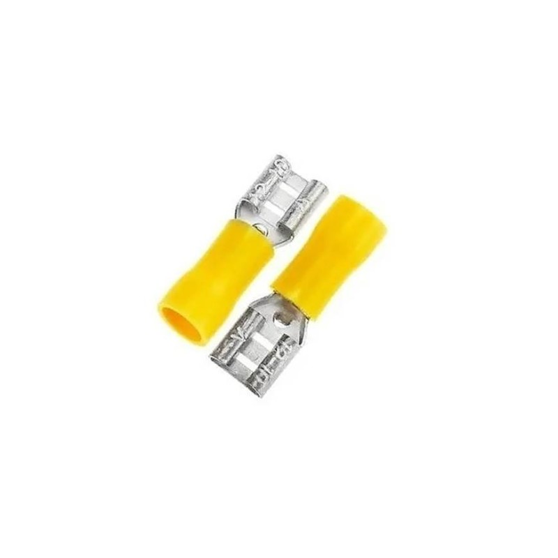 Terminal Hembra Recta amarillo