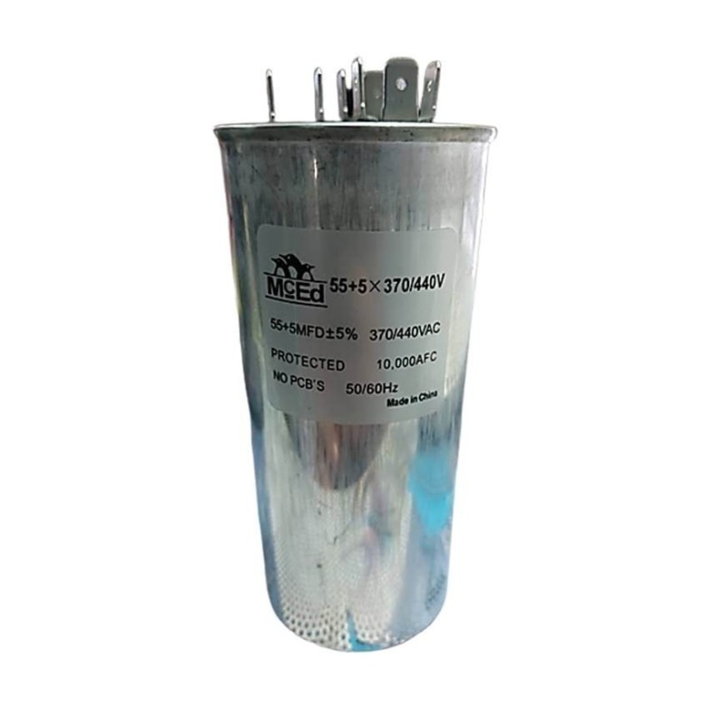 Capacitor de Marcha 55+5 mfd 370/440 vac