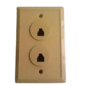 Tapa Placa De Pared Doble Para Teléfono Cantv Rj11 - Beige
