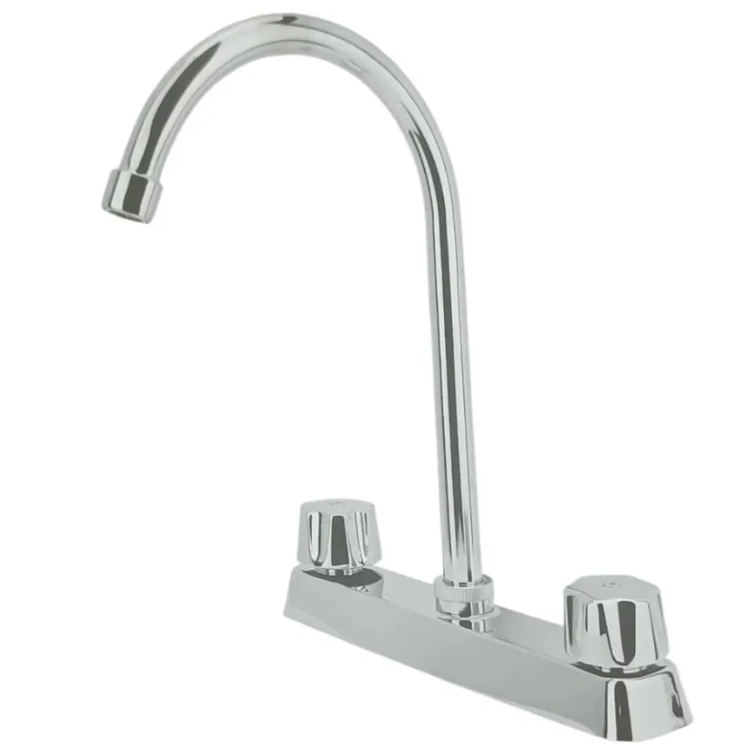 Llave Fregadero Cocina Doble Mando De 8 PuLG Alta Calidad